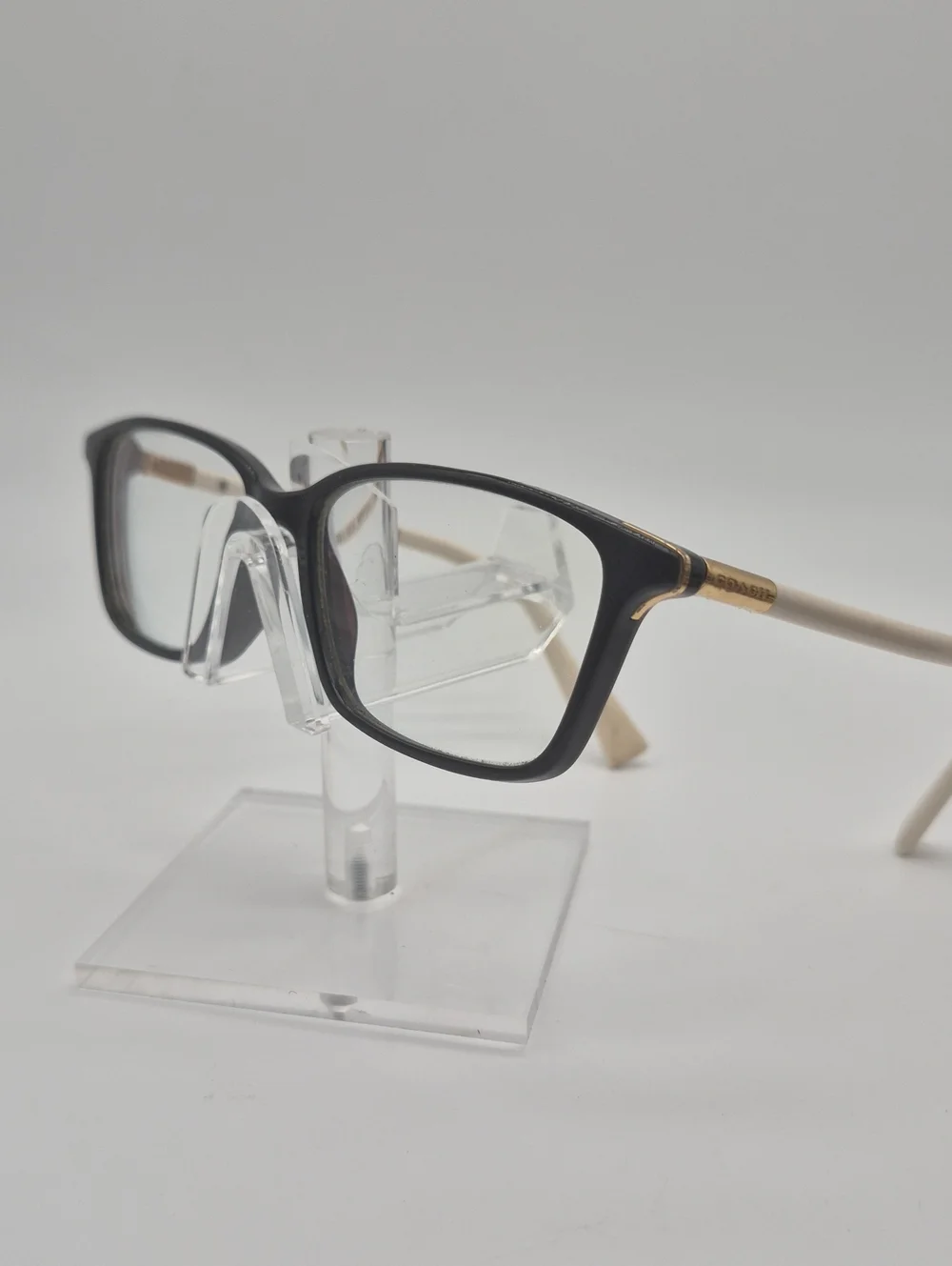 Coach Black Front with Beige Temples Rectangular Glasses HC6287U